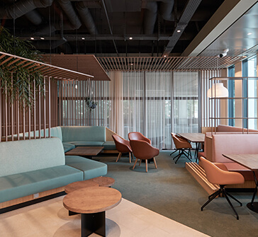 employee lounge area at office