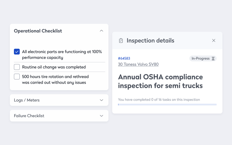Customizable checklists and instructions examples