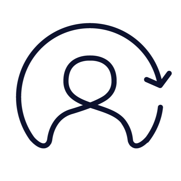 person in arrow circle icon