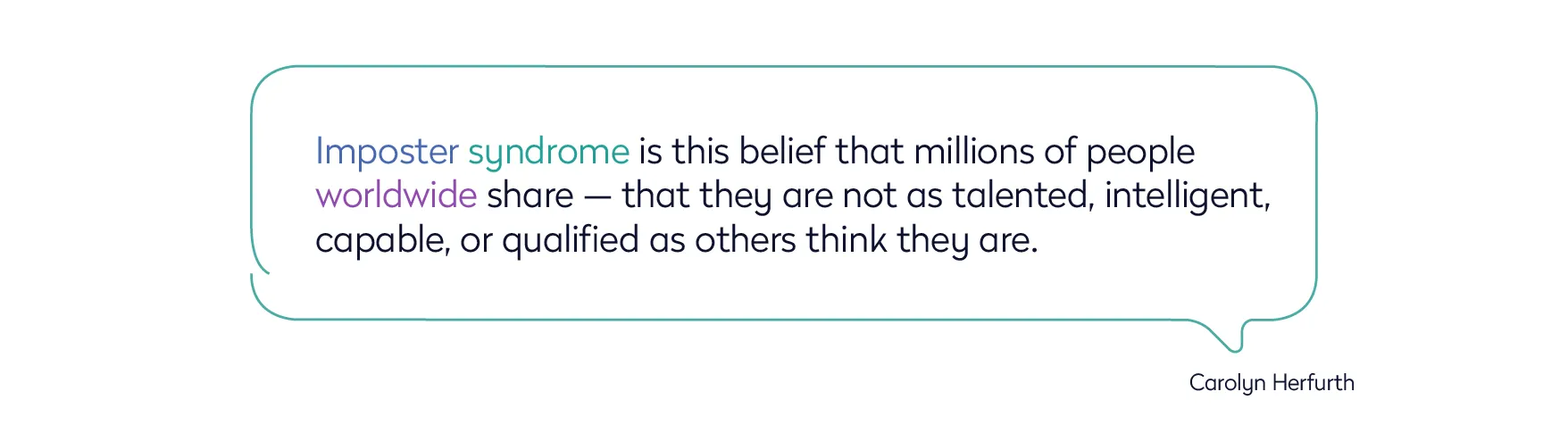 imposter syndrome quote by Carolyn Herfurth