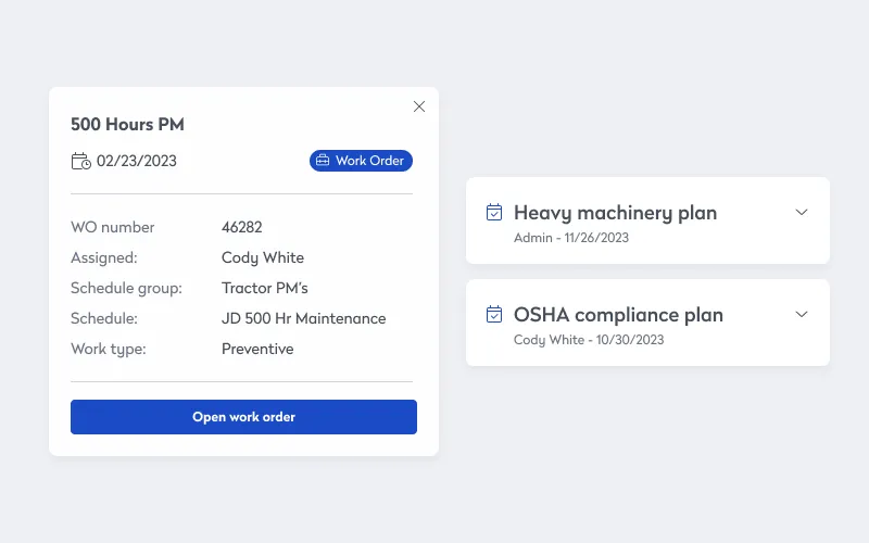 Properly planned inspections and tasks